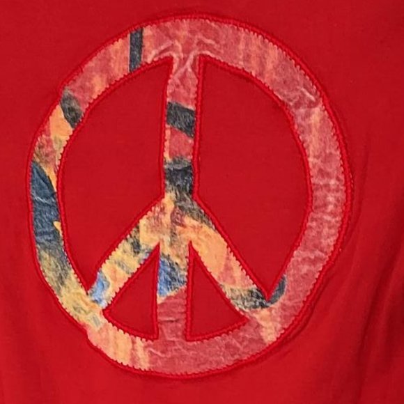 EUC Lucky Brand t-shirt, peace sign, size small - Picture 3 of 11